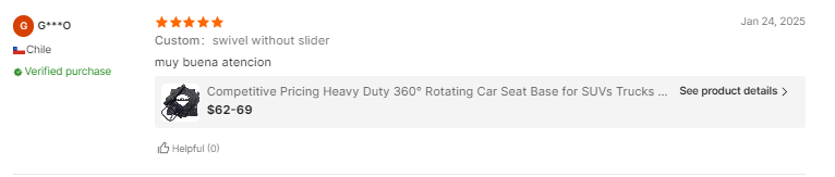 Product in Use Customer Review 3